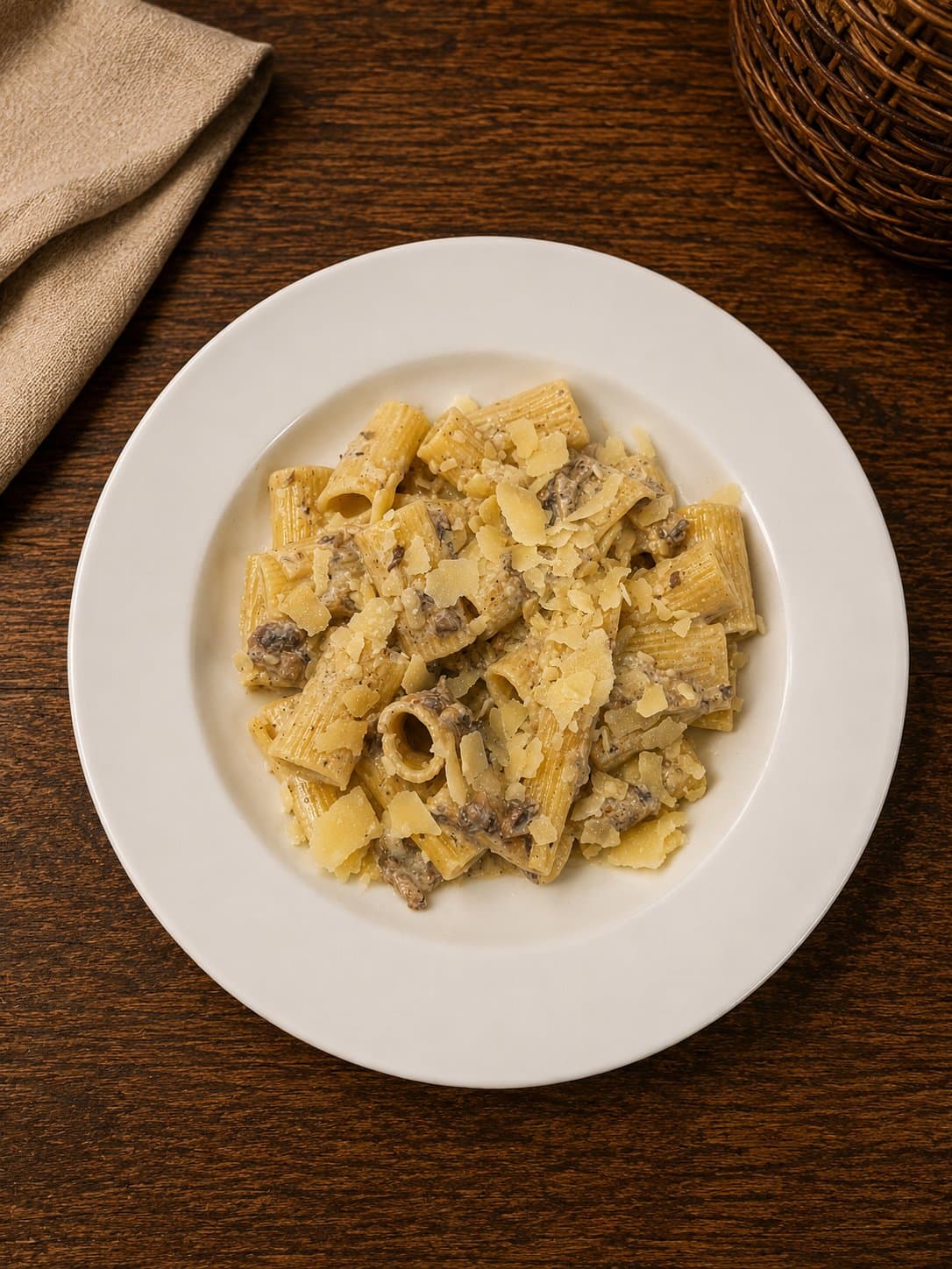 Rigatoni with Truffle Cream